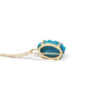 Turquoise Scarab Charm - 14k Yellow Gold Carved Bug Pendant Necklace - Egyptian Revival 1960s Era Fine Protection Statement Jewelry