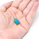 Turquoise Scarab Charm - 14k Yellow Gold Carved Bug Pendant Necklace - Egyptian Revival 1960s Era Fine Protection Statement Jewelry