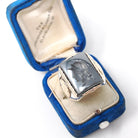 Vintage Warrior Ring - Mid Century Sterling Silver Gold Filled Hematite Horseshoe Equestrian Men's Unisex - Vintage 1960 Size 8 Fine Jewelry