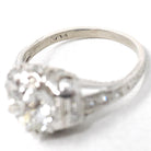 Vintage Engagement Ring - Art Deco Platinum 1.53 CTW Old European Cut Diamond Bridal - Circa 1930s Size 6 Wedding Fine GIA Report Jewelry