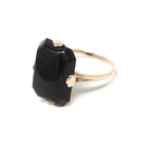 Vintage Sard Ring - Mid Century 10k Yellow Gold Natural Orange Brown Translucent Gem - Circa 1960s Size 7 1/4 Signet Fine Statement Jewelry
