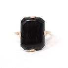 Vintage Sard Ring - Mid Century 10k Yellow Gold Natural Orange Brown Translucent Gem - Circa 1960s Size 7 1/4 Signet Fine Statement Jewelry