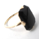 Vintage Sard Ring - Mid Century 10k Yellow Gold Natural Orange Brown Translucent Gem - Circa 1960s Size 7 1/4 Signet Fine Statement Jewelry