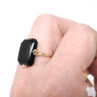 Vintage Sard Ring - Mid Century 10k Yellow Gold Natural Orange Brown Translucent Gem - Circa 1960s Size 7 1/4 Signet Fine Statement Jewelry