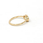 East-to-West Diamond Ring - 18k Yellow Gold Bezel Set 1.12 CT Natural Oval Brilliant Cut Solitaire - Modern Minimalist Size 6 Fine Jewelry