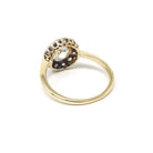 Antique Diamond Flower Ring - Edwardian Era 18k Yellow Gold Platinum 1.07 CTW Natural Gems - Circa 1910s Size 6.5 Two Tone Halo Fine Jewelry