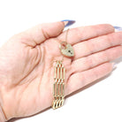 Vintage Padlock Bracelet - Retro Era 9ct Yellow Gold Heart Shaped Key Hole Charm Clasp - Hallmarked 1979 Fancy Link Style Chain Fine Jewelry