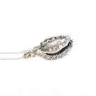 Vintage Diamond Pendant - Mid Century Era 14k White Gold 3.50 CTW - Circa 1950s Ring Modern Halo Conversion Fine Bridal Anniversary Jewelry