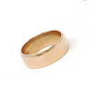 Antique Wedding Band - Edwardian 18k Yellow Gold 6.5 mm Stacking Unadorned Ring - Circa 1910s Era Size 6 Comfort Fit Fine Bridal Jewelry
