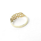 Vintage "Baby" Ring - Estate 10k Yellow Gold Textured Pet Name Band - Circa 1990s Era Size 1.5 Petite Dainty Stylish Newborn Fine Jewelry