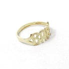 Vintage "Baby" Ring - Estate 10k Yellow Gold Textured Pet Name Band - Circa 1990s Era Size 1.5 Petite Dainty Stylish Newborn Fine Jewelry