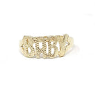 Vintage "Baby" Ring - Estate 10k Yellow Gold Textured Pet Name Band - Circa 1990s Era Size 1.5 Petite Dainty Stylish Newborn Fine Jewelry