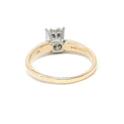Vintage Diamond Ring - Mid Century 14k Yellow Gold Platinum Natural Gem Solitaire Engagement - Circa 1950s Era Size 4 Fine Bridal Jewelry