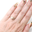 Cultured Pearl Ring - Art Deco 14k White Gold Basket Wheat Designs - Vintage Circa 1930s Size 4 3/4 Solitaire June Birthstone Fine Jewelry