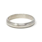 Modern Wedding Band - Estate 14k White Gold 4.2 MM Half Round Milgrain Eternity Ring - Circa 2000s Era Size 11 3/4 Stacking Fine Jewelry