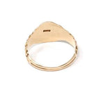 Art Nouveau Signet Ring - Antique 10k Yellow Gold Engraved Script Initials - Vintage Edwardian Early 1900s Size 7 Bearded Man Fine Jewelry