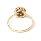 Antique Diamond Halo Ring - Edwardian Era Natural .63 CTW Old European Cut Cluster - Circa 1900s Size 6 1/4 Flower Fine Engagement Jewelry