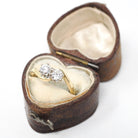 Toi Et Moi Ring - Modern 18k Yellow Gold & Platinum .50 CTW Two Stone Bypass Band - Estate Hallmarked 1989 Size 5 Fine Jewelry
