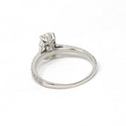 Oval Diamond Ring - Modern Platinum Natural 2.22 CTW Classic Accented Engagement - Circa 2000s Era Size 9 1/4 Fine Bridal Wedding Jewelry