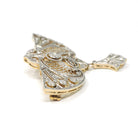 Antique Diamond Brooch - Edwardian Platinum & 18k Yellow Gold Natural 1.09 CTW Filigree Winged Pin - Circa 1910s Early Art Deco Fine Jewelry
