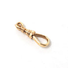 Antique Dog Clip - Edwardian 10k Rosy Yellow Gold Necklace Finding Stationary Clasp - Circa 1910s Era Charm Pendant Holder Fine Jewelry