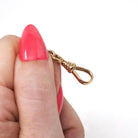 Antique Dog Clip - Edwardian 10k Rosy Yellow Gold Necklace Finding Stationary Clasp - Circa 1910s Era Charm Pendant Holder Fine Jewelry