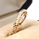 Antique Dog Clip - Edwardian 10k Rosy Yellow Gold Necklace Finding Stationary Clasp - Circa 1910s Era Charm Pendant Holder Fine Jewelry