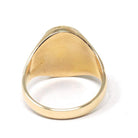 Modern Opal Ring - Estate 14k Yellow Gold Natural Oval Cabochon Gemstone Signet - Circa 2000s Era Size 9 1/2 Fine October Birthstone Jewelry