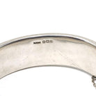 Antique Floral Bangle - Art Deco Sterling Silver Engraved Nature Leaf Designs - Hallmarked 1938 Wide Stacking Hinged Birmingham Jewelry