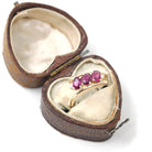 Ruby Bypass Ring - Estate 14k Yellow Gold .72 CTW Oval Pink Gems - Modern Circa 1990s Era Diamond Accented Size 5 1/4 Fine Statement Jewelry