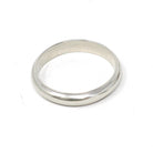 Modern Wedding Band - Estate 10k White Gold 3.92 MM Comfort Fit Ring - Unisex Size 8 1/2 Plain Stacking Fine Minimalist Unity Bridal Jewelry