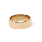 Antique Wedding Band - Edwardian 18k Yellow Gold 6.5 mm Stacking Unadorned Ring - Circa 1910s Era Size 6 Comfort Fit Fine Bridal Jewelry