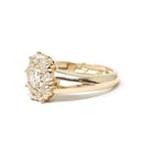 Antique Diamond Halo Ring - Edwardian Era Natural 1.21 CTW Old European Cut Gemstone Cluster - Vintage Size 7 1/4 Fine Engagement Jewelry