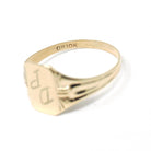 Vintage Signet Ring - Art Deco 10k Yellow Gold "DP"Engraved Initials Midi Pinky Ring - Circa 1920s Size 5 1/2 Ostby & Barton Fine Jewelry