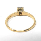 Vintage Engagement Ring - Mid Century 14k Yellow & White Gold .07 CT Natural Diamond Solitaire - Circa 1950s Size 6 1/4 Fine Bridal Jewelry