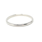 Platinum Wedding Band - Modern 1.8 MM Half Round Unadorned Classic Ring - Estate Circa 1990s Era Size 8 3/4 Heirloom Fine Stacking Jewelry