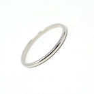 Platinum Wedding Band - Modern 1.8 MM Half Round Unadorned Classic Ring - Estate Circa 1990s Era Size 8 3/4 Heirloom Fine Stacking Jewelry