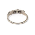 Diamond Wedding Band - Vintage 14k White Gold Natural .03 CTW Ring - Mid Century Circa 1950s Era Size 6 1/2 Stacking Fine Bridal Jewelry