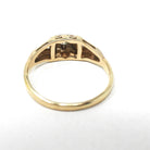 Vintage Engagement Ring - Mid Century 14k Yellow & White Gold .07 CTW Natural Diamonds - Circa 1940s Size 5.75 Two Tone Fine Bridal Jewelry