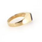 Modern Tanzanite Ring - Estate 14k Yellow Gold Natural Purple Blue Gemstone - Circa 2000's Era Size 6 1/4 December Birthstone Fine Jewelry