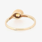 Created Yellow Sapphire Ring - Mid Century 10k Yellow Gold Round Faceted Stone - Vintage Circa 1940s Size 9 1/4 Solitaire Style Fine Jewelry