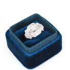 Vintage Engagement Ring - Mid Century Era Platinum 1.21 CTW Natural Diamonds - Circa 1950s Era Size 7 3/4 Fine East West Halo Bridal Jewelry