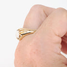 Cat's Eye Moonstone Ring - Edwardian 18k Yellow Gold Natural Phenomenal Gemstone Belcher Solitaire - Circa 1910s Era Size 9 1/2 Fine Jewelry
