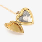 Vintage Heart Locket - Retro 10k Gold Filled Floral Bow Rhombus Engraved Design Pendant Necklace - Circa 1940s Keepsake Photograph Jewelry