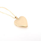 Estate Heart Locket - Modern 14k Gold Filled Engraved Flower Leaf Design Necklace Pendant - Circa 2000's Era Photograph Keepsake PPC Jewelry