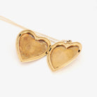 Letter "M" Locket - Retro 12k Gold Filled Engraved Single Initial Heart Pendant Necklace - Circa 1940s Statement Keepsake Photograph Jewelry
