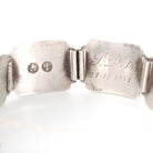 David Anderson Adam & Eve Bracelet - Mid Century Sterling Silver Panel Link Statement - Circa 1950s Era Collectible Signed Religious Jewelry