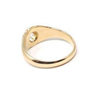 Edwardian Diamond Ring - Antique 18k Yellow Gold .40 CT Men's Unisex Belcher Solitaire - Vintage 1910s Size 8 1/2 Fine Engagement Jewelry