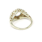 Aquamarine Filigree Ring - Art Deco 14k Yellow Gold Hexagon Cut Gem - Vintage Circa 1930s Era Size 6 1/4 Engagement March Birthstone Jewelry