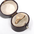 Art Nouveau Signet Ring - Antique 10k Yellow Gold Engraved Script Initials - Vintage Edwardian Early 1900s Size 7 Bearded Man Fine Jewelry